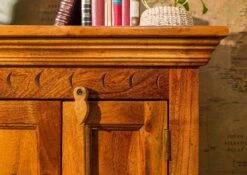 OXFORD #0446 Credenza In Legno Di Acacia - Laccato / Miele 87x50x87 -Massivmoebel24 09 330 610 0009 5