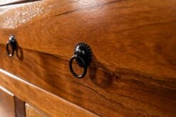 OXFORD #0524 Cassettiera In Legno Di Acacia - Laccato / Miele 145x49x85 -Massivmoebel24 09 330 610 00P6 7