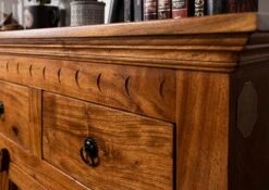 OXFORD #0531 Comò In Legno Di Acacia - Laccato / Miele 120x40x90 -Massivmoebel24 09 330 610 00P9 5