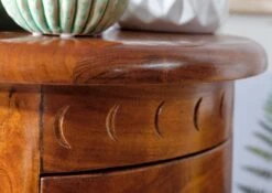 OXFORD #0337 Comò In Legno Di Acacia - Laccato / Miele 42x42x55 -Massivmoebel24 09 330 610 0137 4