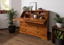 OXFORD #0515 Scrivania In Legno Di Acacia - Laccato / Miele 107x50x100