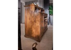 OXFORD #0903 Mobile Bar In Legno Di Acacia - Laccato / Miele 140x66x125 -Massivmoebel24 09 330 610 9603 5