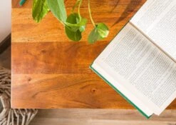 OXFORD #0905 Comodino In Legno Di Acacia - Laccato / Miele 52x40x54 -Massivmoebel24 09 330 610 9605 5