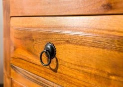 OXFORD #0905 Comodino In Legno Di Acacia - Laccato / Miele 52x40x54 -Massivmoebel24 09 330 610 9605 6