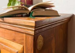 OXFORD #0905 Comodino In Legno Di Acacia - Laccato / Miele 52x40x54 -Massivmoebel24 09 330 610 9605 7