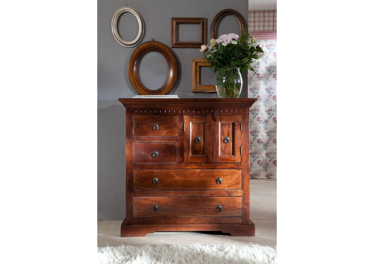 OXFORD #446 Credenza In Legno Di Acacia - Laccato / Nougat 87x50x87 4 OXFORD #446 Credenza In Legno Di Acacia - Laccato / Nougat 87x50x87 - immagine 2