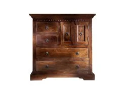 OXFORD #446 Credenza In Legno Di Acacia - Laccato / Nougat 87x50x87 15 OXFORD #446 Credenza In Legno Di Acacia - Laccato / Nougat 87x50x87 -Massivmoebel24 09 330 620 0009 9