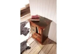 OXFORD #503 Comodino In Legno Di Acacia - Laccato / Nougat 55x40x80 10 OXFORD #503 Comodino In Legno Di Acacia - Laccato / Nougat 55x40x80 -Massivmoebel24 09 330 620 00P3 3