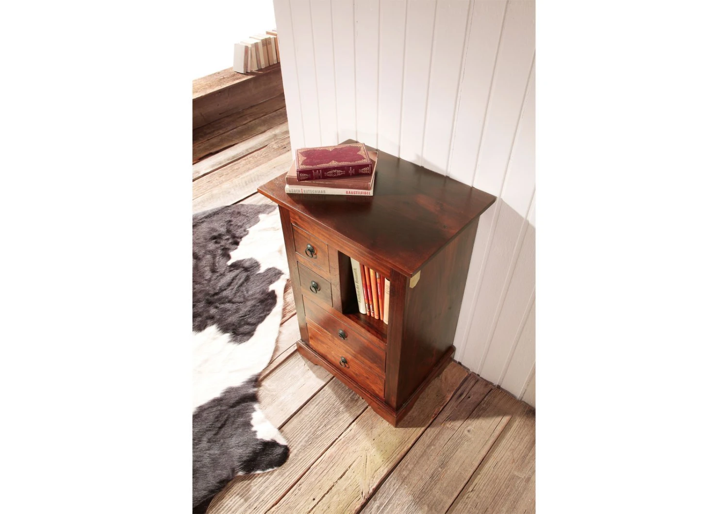 OXFORD #503 Comodino In Legno Di Acacia - Laccato / Nougat 55x40x80 5 OXFORD #503 Comodino In Legno Di Acacia - Laccato / Nougat 55x40x80 - immagine 3