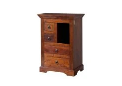 OXFORD #503 Comodino In Legno Di Acacia - Laccato / Nougat 55x40x80 13 OXFORD #503 Comodino In Legno Di Acacia - Laccato / Nougat 55x40x80 -Massivmoebel24 09 330 620 00P3 9