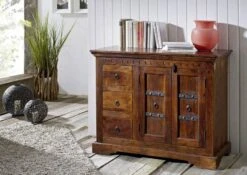 OXFORD #408 Credenza In Legno Di Acacia - Laccato / Nougat 106x50x85