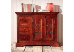 OXFORD #408 Credenza In Legno Di Acacia - Laccato / Nougat 106x50x85 12 OXFORD #408 Credenza In Legno Di Acacia - Laccato / Nougat 106x50x85 -Massivmoebel24 09 330 620 4506 3