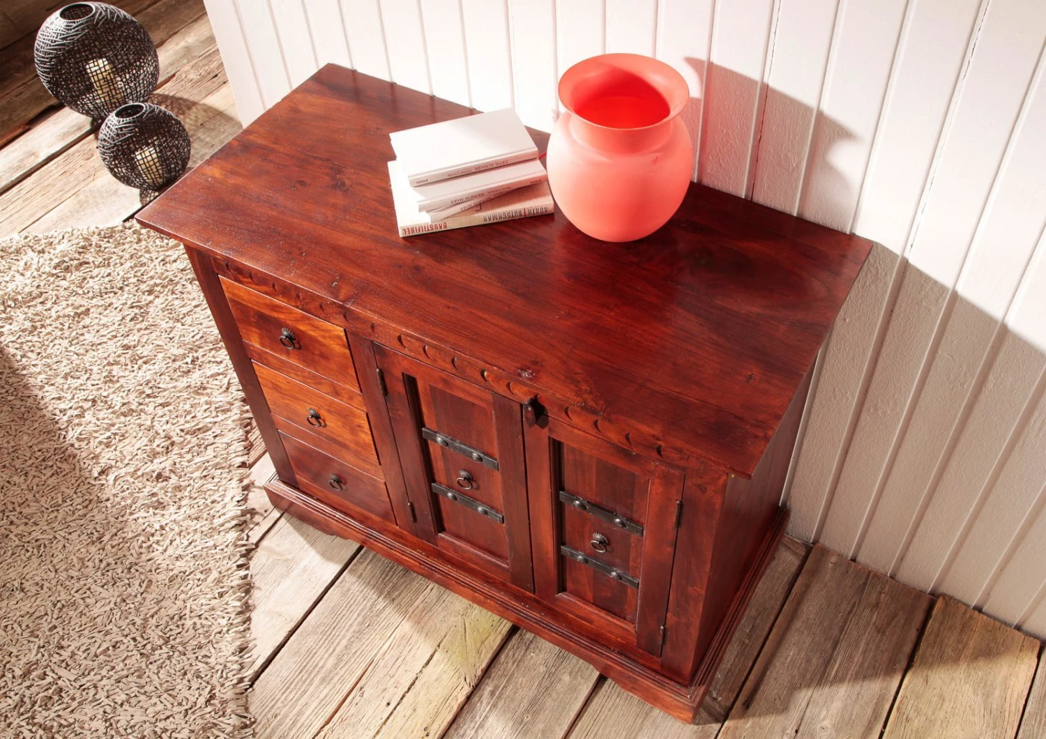 OXFORD #408 Credenza In Legno Di Acacia - Laccato / Nougat 106x50x85 6 OXFORD #408 Credenza In Legno Di Acacia - Laccato / Nougat 106x50x85 - immagine 4