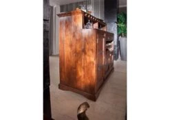 OXFORD #903 Mobile Bar In Legno Di Acacia - Laccato / Nougat 140x66x125 -Massivmoebel24 09 330 620 9603 4