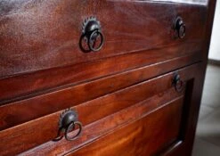 OXFORD #904 Comodino In Legno Di Acacia - Laccato / Nougat 80x45x100 -Massivmoebel24 09 330 620 9604 6