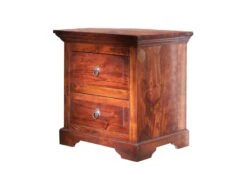 OXFORD #905 Comodino In Legno Di Acacia - Laccato / Nougat 52x40x54 -Massivmoebel24 09 330 620 9605 9