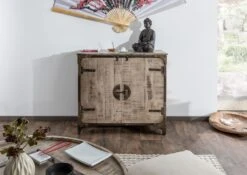 TOKYO #204 Comó In Legno Di Mango E Ferro - Laccato / Marrone 90x40x85 13 TOKYO #204 Comó In Legno Di Mango E Ferro - Laccato / Marrone 90x40x85 -Massivmoebel24 09 330 678 2004 3