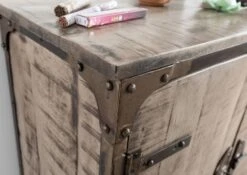 TOKYO #204 Comó In Legno Di Mango E Ferro - Laccato / Marrone 90x40x85 17 TOKYO #204 Comó In Legno Di Mango E Ferro - Laccato / Marrone 90x40x85 -Massivmoebel24 09 330 678 2004 7