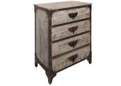 TOKYO #205 Cassettiera In Legno Di Mango E Ferro -laccato / Marrone 70x40x89 -Massivmoebel24 09 330 678 2005 9