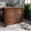 BUENO #2004 Cassettiera In Legno Di Sheesham - Oliato / Grigio 96x50x90 1 BUENO #2004 Cassettiera In Legno Di Sheesham - Oliato / Grigio 96x50x90 -Massivmoebel24 09 330 679 2004 1