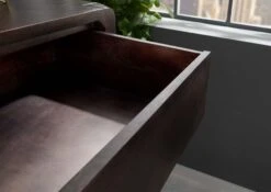 BUENO #4004 Cassettiera In Legno Di Acacia - Laccato / Tabacco 96x50x90 -Massivmoebel24 09 330 679 4004 7