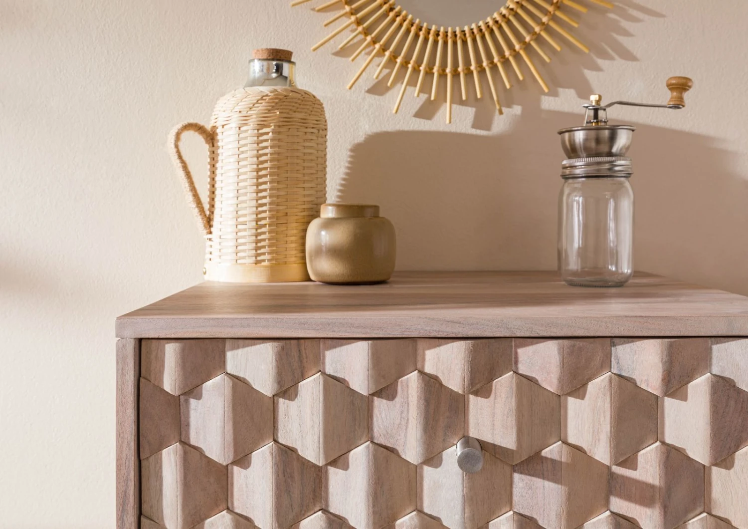 MOSAYK #208 Comò In Legno Di Acacia - Laccato / Bianco 53x42x128 7 MOSAYK #208 Comò In Legno Di Acacia - Laccato / Bianco 53x42x128 - immagine 5