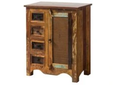 NATURE OF SPIRIT #127 Comò In Legno Riciclato - Laccato / Multicolore 70x40x85 -Massivmoebel24 09 330 700 0027 09