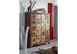 NATURE OF SPIRIT #60 Comò In Legno Riciclato - Laccato / Multicolore 125x40x150