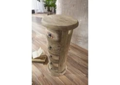 LEEDS #18 Comodino In Legno Di Sheesham - Oliato / Grigio 32x32x76 12 LEEDS #18 Comodino In Legno Di Sheesham - Oliato / Grigio 32x32x76 -Massivmoebel24 09 330 750 0720 4