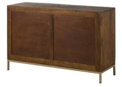 Credenza In Legno Di Mango 122x40x77 Oliato Marrone DIAMOND #209 -Massivmoebel24 09 330 760 1009 10