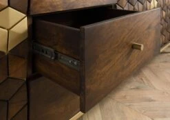 Credenza In Legno Di Mango 194x40x77 Oliato Marrone DIAMOND #221 -Massivmoebel24 09 330 760 1021 07