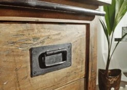 RAILWAY #103 Comò In Legno Di Mango - Laccato / Natur 90x45x100 13 RAILWAY #103 Comò In Legno Di Mango - Laccato / Natur 90x45x100 -Massivmoebel24 09 330 772 0004 5