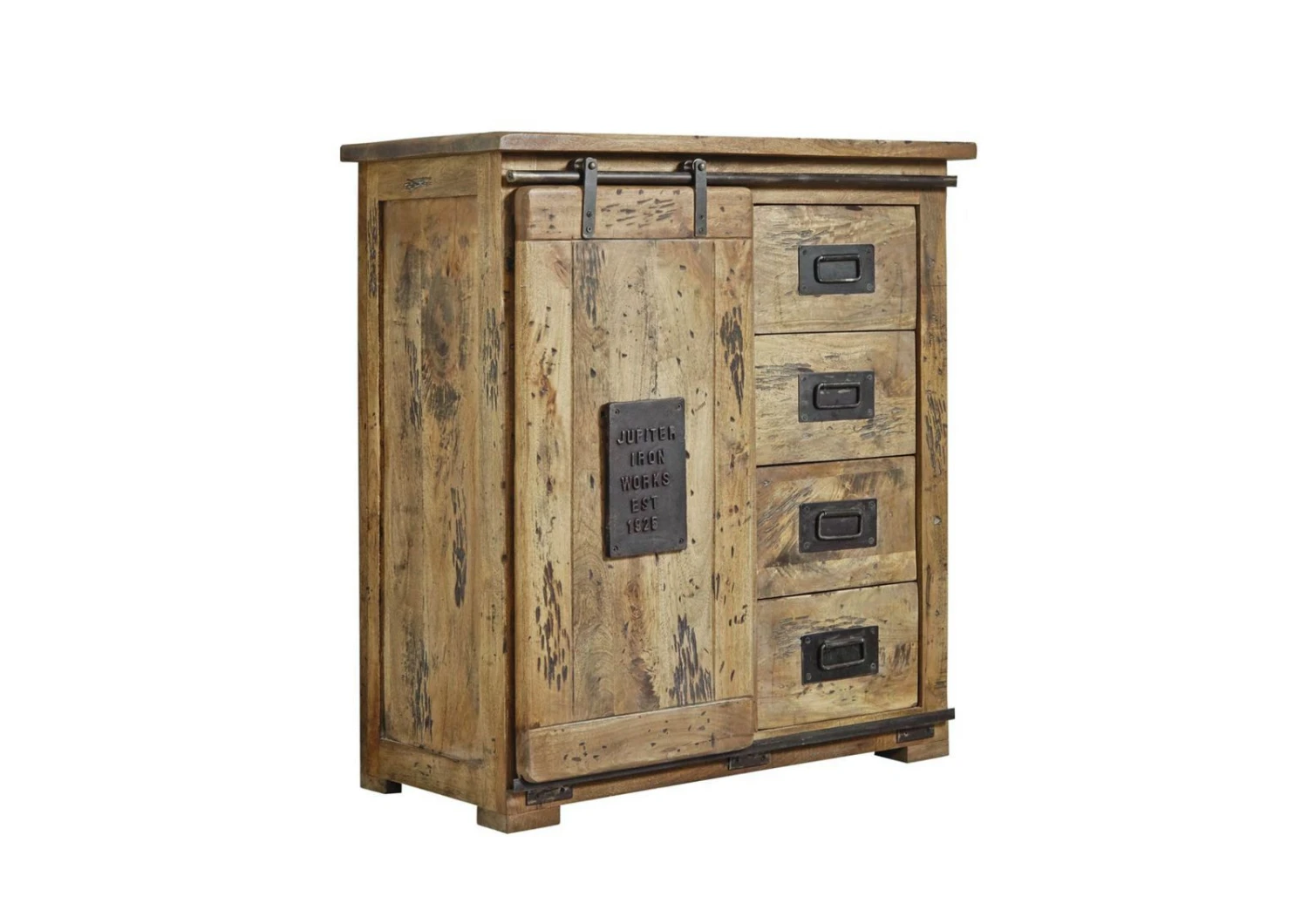 RAILWAY #103 Comò In Legno Di Mango - Laccato / Natur 90x45x100 9 RAILWAY #103 Comò In Legno Di Mango - Laccato / Natur 90x45x100 - immagine 7