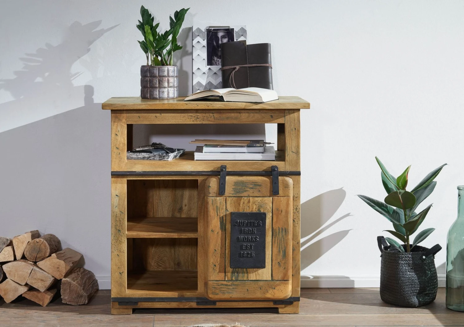 RAILWAY #110 Comò In Legno Di Mango - Laccato / Natur 80x45x85 6 RAILWAY #110 Comò In Legno Di Mango - Laccato / Natur 80x45x85 - immagine 4