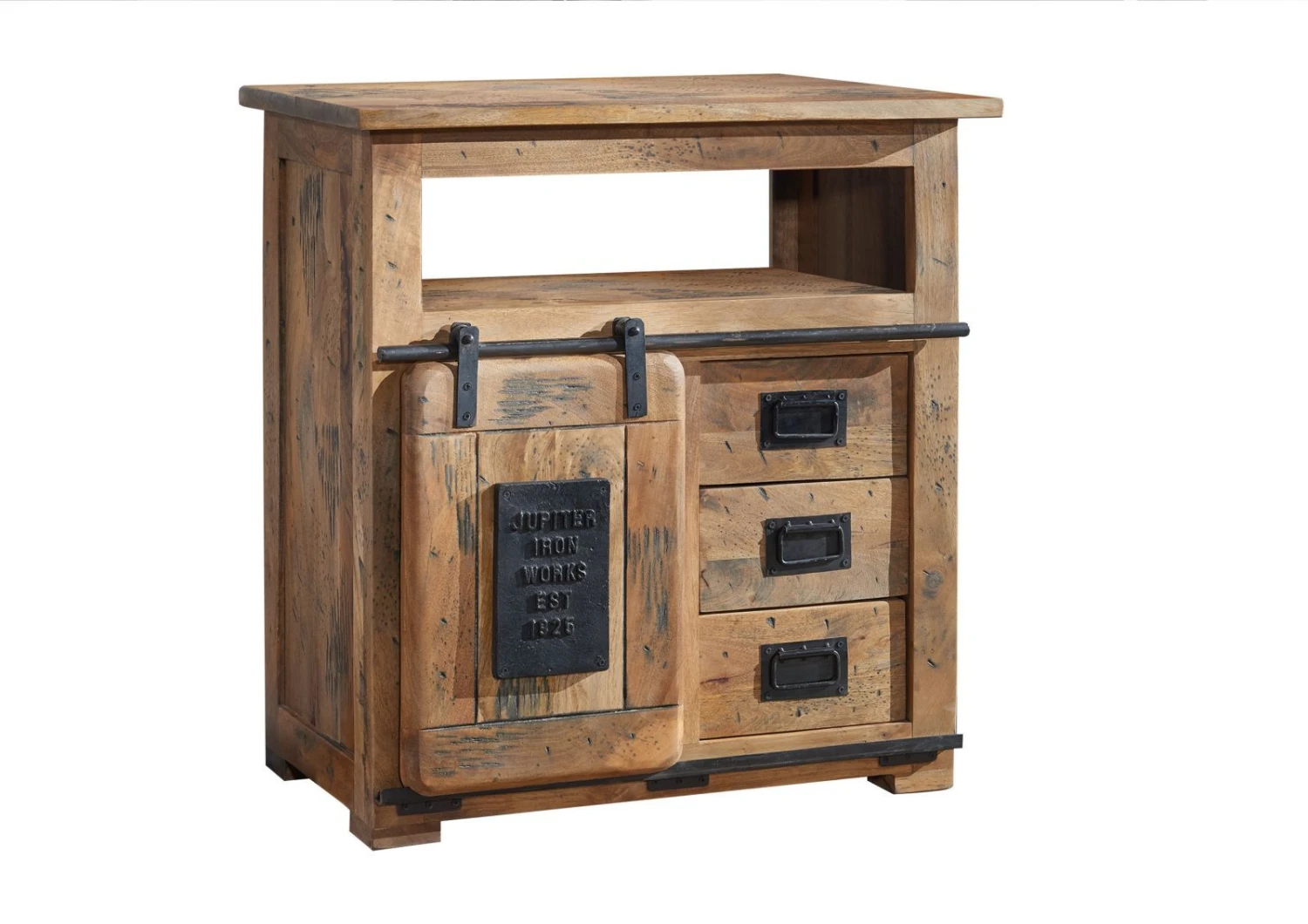 RAILWAY #110 Comò In Legno Di Mango - Laccato / Natur 80x45x85 9 RAILWAY #110 Comò In Legno Di Mango - Laccato / Natur 80x45x85 - immagine 7