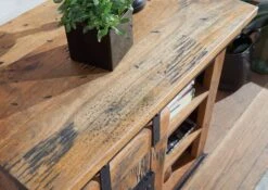 RAILWAY #124 Comò In Legno Di Mango - Laccato / Natur 70x45x70 -Massivmoebel24 09 330 772 0024 5