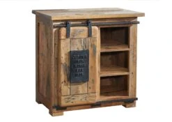 RAILWAY #124 Comò In Legno Di Mango - Laccato / Natur 70x45x70 -Massivmoebel24 09 330 772 0024 9