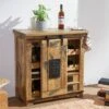 RAILWAY #140 Mobile Cantinetta In Legno Di Mango - Laccato / Natur 80x40x82 -Massivmoebel24 09 330 772 0040 01
