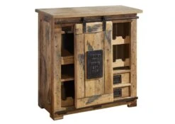 RAILWAY #140 Mobile Cantinetta In Legno Di Mango - Laccato / Natur 80x40x82 -Massivmoebel24 09 330 772 0040 9