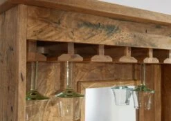 RAILWAY #141 Mobile Bar In Legno Di Mango - Laccato / Natur 75x35x170 -Massivmoebel24 09 330 772 0041 03