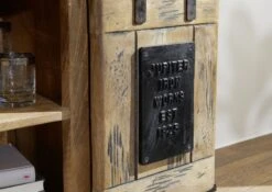 RAILWAY #141 Mobile Bar In Legno Di Mango - Laccato / Natur 75x35x170 -Massivmoebel24 09 330 772 0041 5