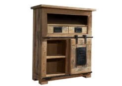 RAILWAY #152 Comò In Legno Di Mango - Laccato / Natur 75x36x90 -Massivmoebel24 09 330 772 0052 9