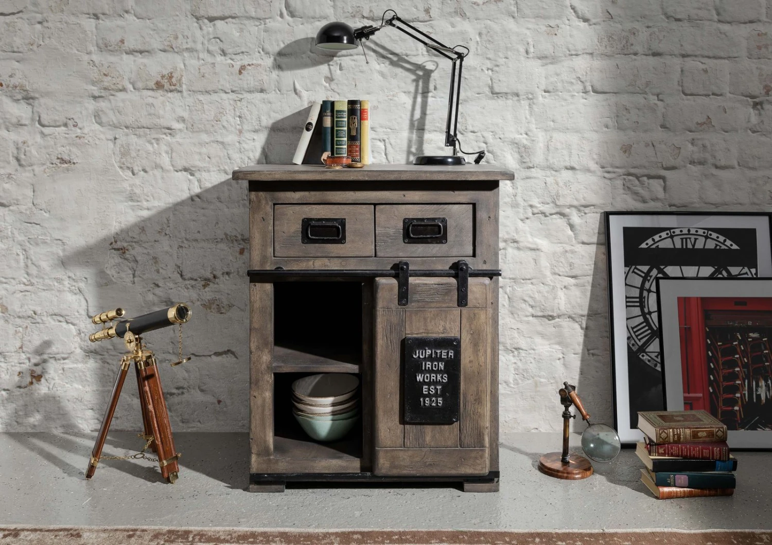 RAILWAY #211 Comò In Legno Di Mango - Laccato / Grigio 70x45x85 5 RAILWAY #211 Comò In Legno Di Mango - Laccato / Grigio 70x45x85 - immagine 3