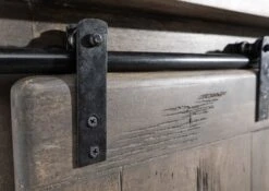 RAILWAY #213 Armadio In Legno Di Mango - Laccato / Grigio 90x45x150 -Massivmoebel24 09 330 772 1012 5