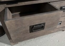 RAILWAY #213 Armadio In Legno Di Mango - Laccato / Grigio 90x45x150 -Massivmoebel24 09 330 772 1012 6