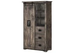 RAILWAY #214 Armadio In Legno Di Mango - Laccato / Grigio 100x45x175 -Massivmoebel24 09 330 772 1013 9