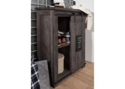 RAILWAY #253 Comò In Legno Di Mango - Laccato / Grigio 75x36x90 -Massivmoebel24 09 330 772 1040 5