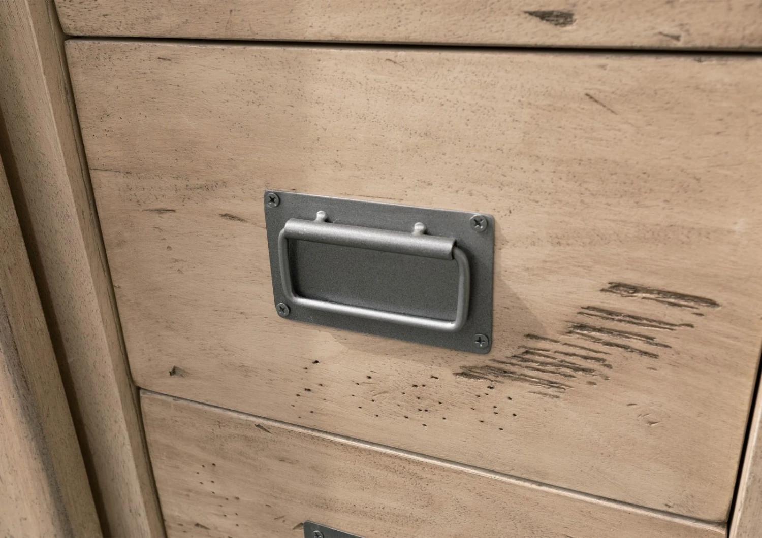 RAILWAY #303 Comò In Legno Di Mango - Laccato / Whitewash 90x45x100 8 RAILWAY #303 Comò In Legno Di Mango - Laccato / Whitewash 90x45x100 - immagine 6