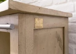 RAILWAY #313 Credenza In Legno Di Mango - Laccato / Whitewash 90x45x150 -Massivmoebel24 09 330 772 2012 5