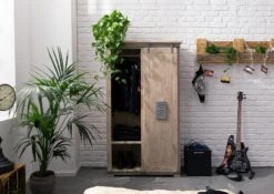 RAILWAY #314 Armadio In Legno Di Mango - Laccato / Whitewash 100x45x175 -Massivmoebel24 09 330 772 2013 4